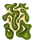 Green Gloop Abstract Rug