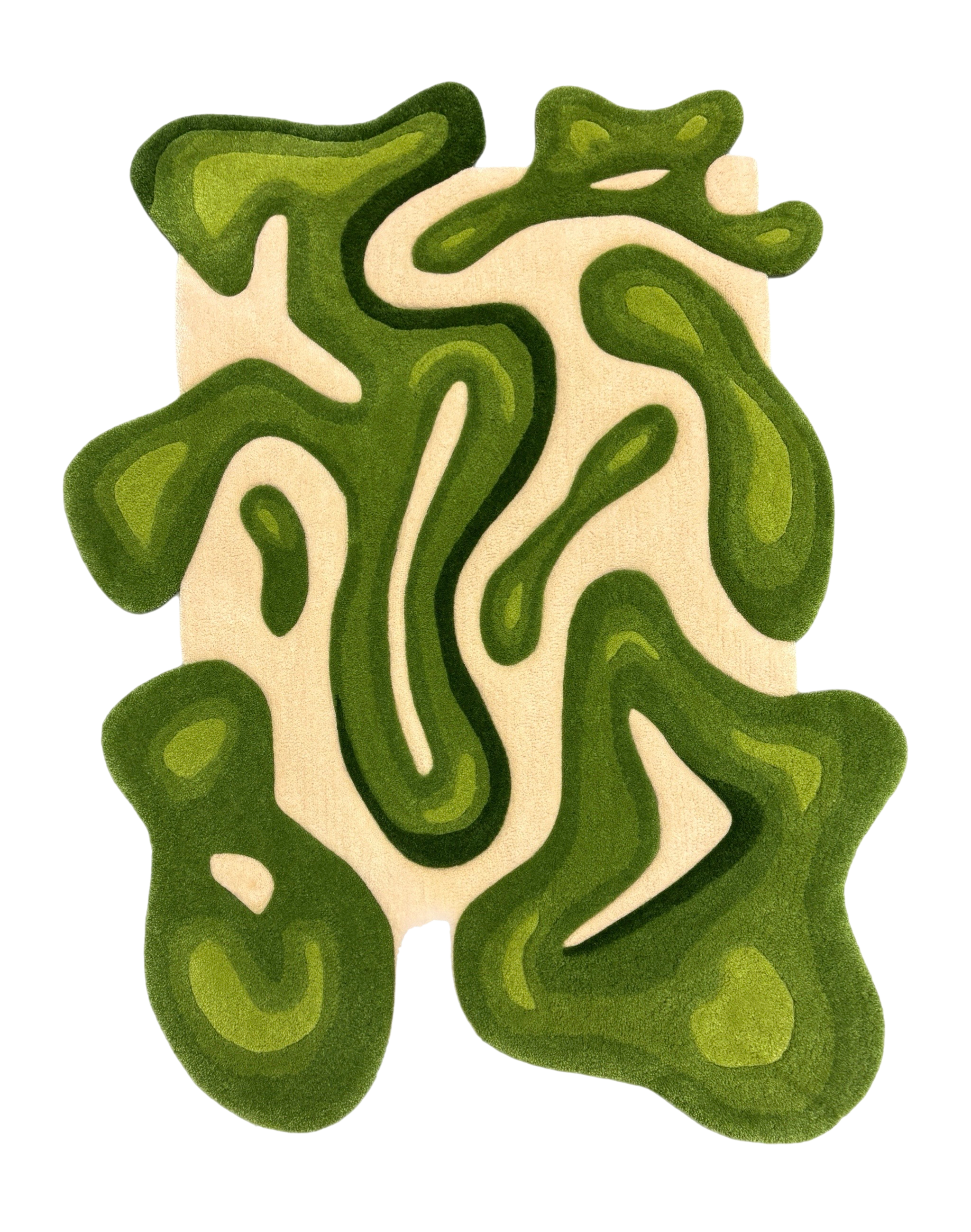 Green Gloop Abstract Rug